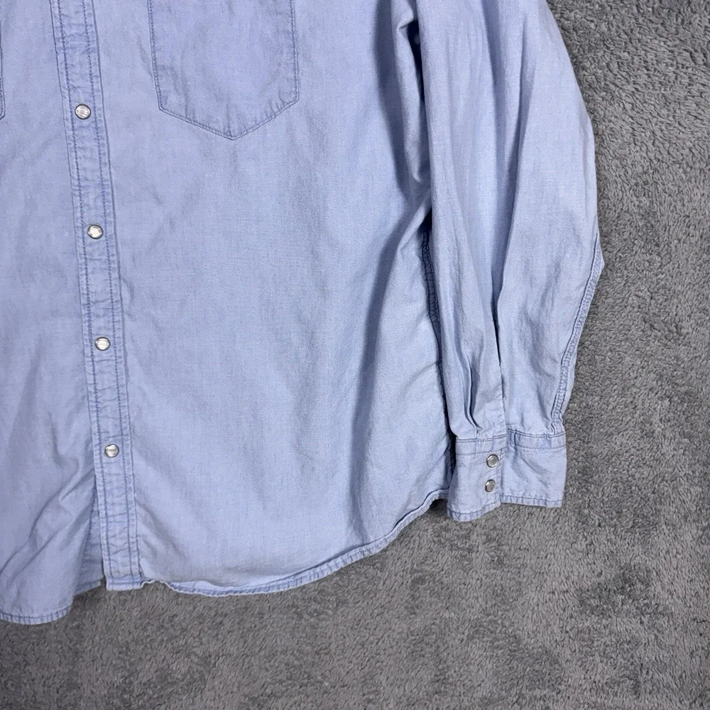 Levis Shirt Mens XXL 2XL Denim Pearl Snap Cowboy Western Barstow Light Wash